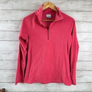 Columbia‎ Women’s Pink Fleece 1/4 Zip Up pullover lightweight Size Small